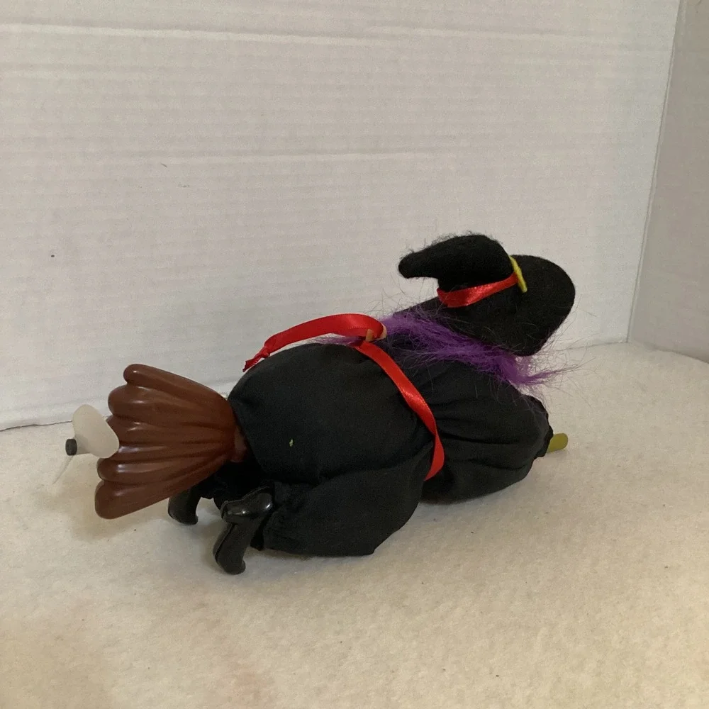 Vintage Halloween Witch on Broom Propeller Broomstick Decoration Ornament